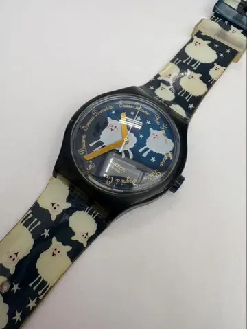 스와치 swatch 라지 사이즈 2001년 블랙 시프 작동품