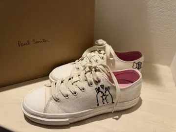 Paul Smith 화이트 스니커즈 토끼 LOVE 자수
