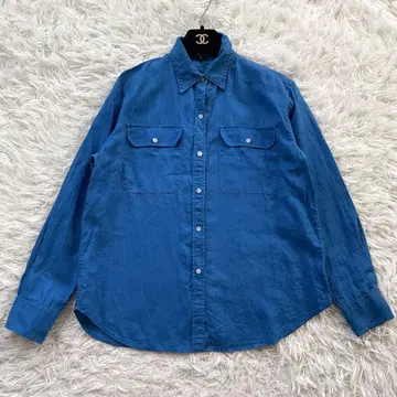 Ralph Lauren 린넨 100% 긴팔 버튼 셔츠 Y셔츠
