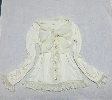 LIZLISA 빅 리본 프릴 긴팔 셔츠