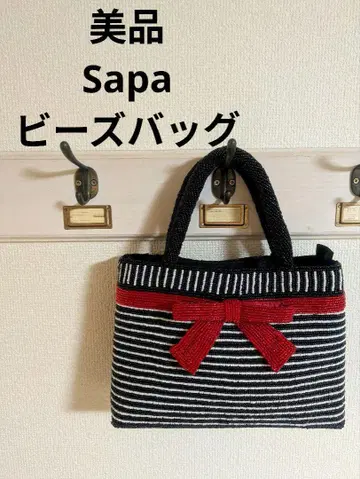 Sapa 비즈 백 핸드백 리본 비즈 결혼식 파티 가방