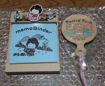 팬시 그림 기념품 쇼와 레트로 메르헨 이즈 메모 바인더와 거울 세트