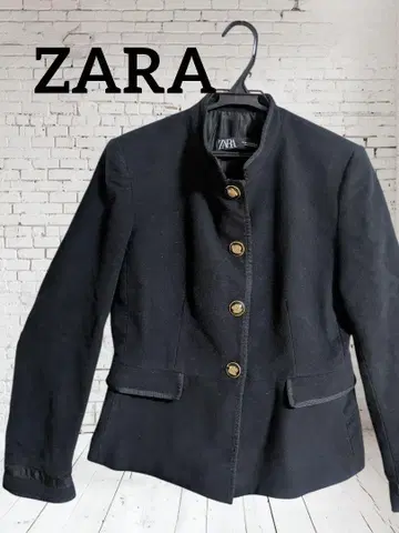 ZARA 노카라 나폴레옹 코트 블랙 골드 버튼
