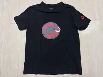 MAMMUT 블랙 티셔츠 코끼리 로고 M