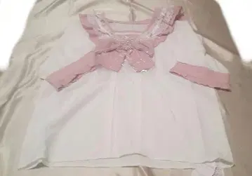 유메텐보 하트 리본 듬뿍 프릴 세일러 블라우스 핑크 옷깃 4L
