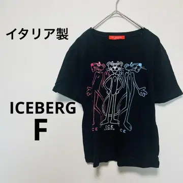 ICEBERG 아이스버그 핑크 팬서 반팔 티셔츠 이탈리아제 블랙