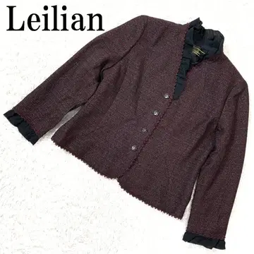 Leilian 레리안 스탠드 카라 자켓 브라운 13 B9671