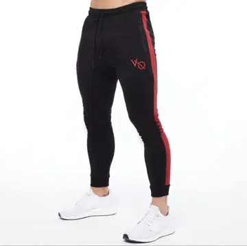VANQUISH FITNESS 조거 팬츠 블랙, 빨간색 사이즈 S