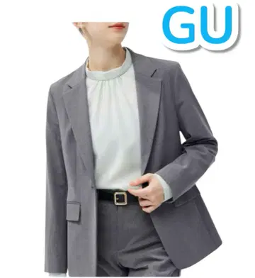 [새상품급] GU 워셔블 테일러드 자켓 Z 그레이 L