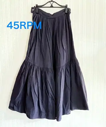 45RPM/45R 네이비 플레어 맥시 스커트 M