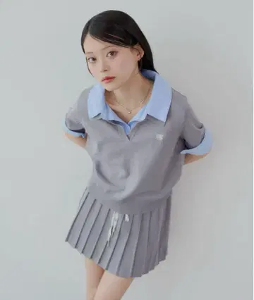 [ Chico/완판템/새상품급 ] 자수 카라 부착 폴로 니트