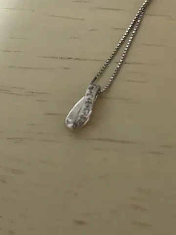 실버 물방울 모양 목걸이