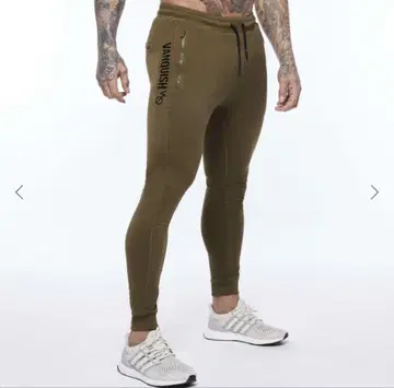VANQUISH FITNESS 척 조거 팬츠 카키, 블랙