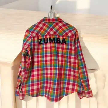 ZUMBA 체크 무늬 긴팔 셔츠 멀티 컬러