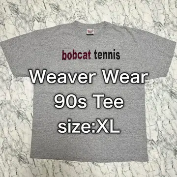 90s 구제 의류 Weaver Wear 티셔츠 XL 싱글 스티치 프린트