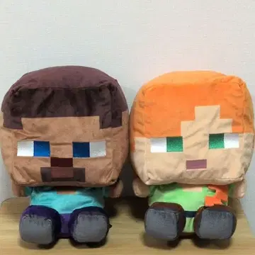 Minecraft 봉제 인형 스티브와 알렉스 세트