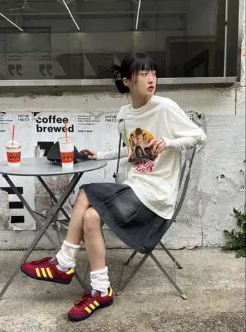 AAKE 데님 스커트