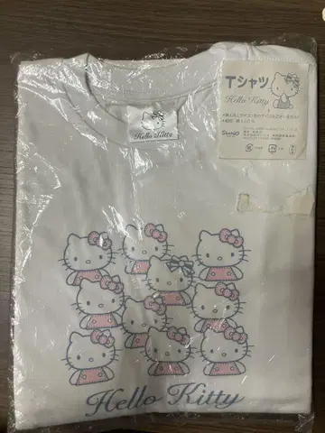 Hello Kitty 티셔츠 L 사이즈 화이트 반팔 미사용