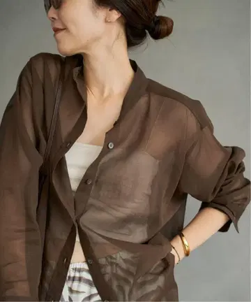 organdy sheer 셔츠 Plage 플라주 오간자 셔츠