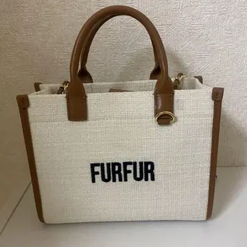 FURFUR zozo 한정 컬러 트위드 로고 토트백