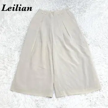 Leilian 허리밴딩 와이드 팬츠 9 M 베이지