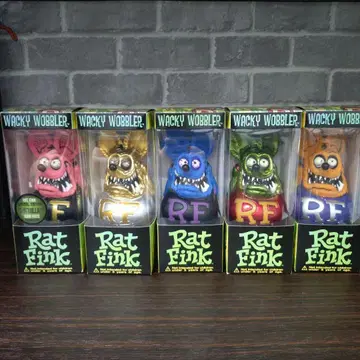 Wacky Wobbler 랫 핑크 피규어 5개 세트