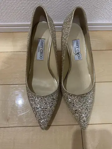 JIMMY CHOO 글리터 펌프스 골드