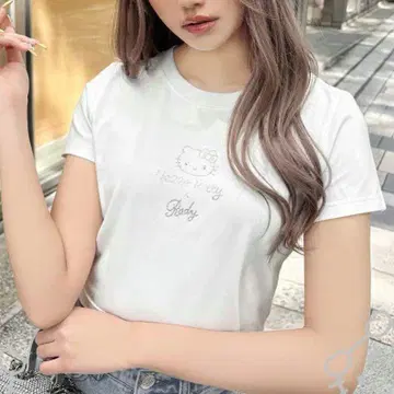 택 포함 미사용 새상품 Rady Hello Kitty 스톤 티셔츠