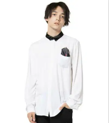 glamb Cleric pocket chief SH 바이컬러 셔츠