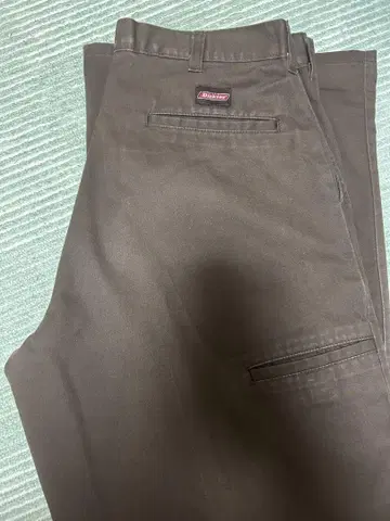 Dickies 브라운 워크 팬츠 더블니