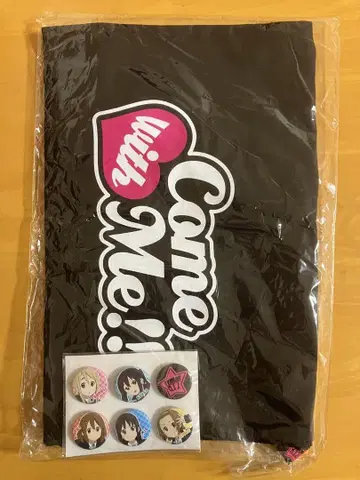 케이온 라이브 이벤트 Come with Me 토트백 캔뱃지 세트