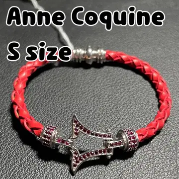 미사용 Anne Coquine 손뜨개 팔찌 크로스 모티브 S 사이즈