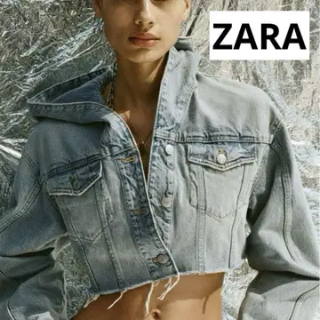 [미사용] ZARA 데님 크롭 자켓