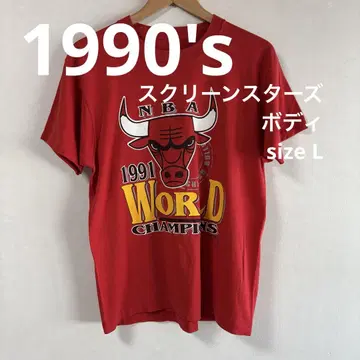90년대 오리지널 시카고 불스 티셔츠 L NBA 조던 농구