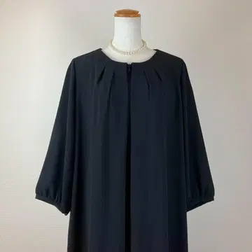 Add Rauge 프론트 턱 원피스 블랙 15 빅 사이즈 포멀
