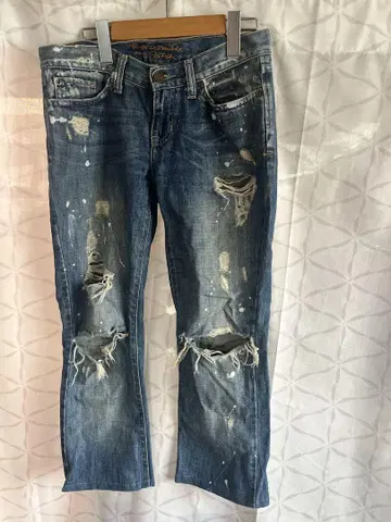 Abercrombie and Fitch 데미지 & 페인트 데님 여성용