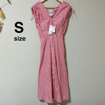 [미사용 새상품] UNIQLO 이네스 원피스 깅엄 체크 빨간색