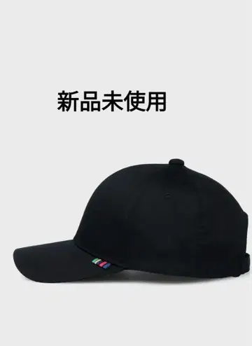 Paul Smith 폴스미스 스포츠 스트라이프 테이프 탭 캡 블랙