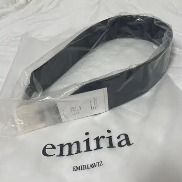 EmiriaWiz 에밀리아 위즈 가죽 와이드 벨트 블랙 x 골드