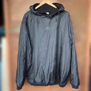 Avirex 후드티 블랙 XL 바스락 두꺼운 속기모