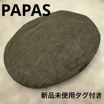 PAPAS 파파스 린넨 100% 그린 헌팅 모자 남성용 골프 새상품