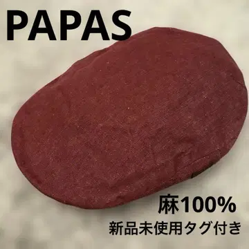 PAPAS 파파스 린넨 100% 레드 헌팅 모자 남성용 골프 새상품