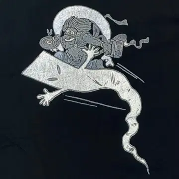 게게게의 키타로 티셔츠 옛날 옛적 이딴모멘 풍신뇌신 L 미즈키 시게루