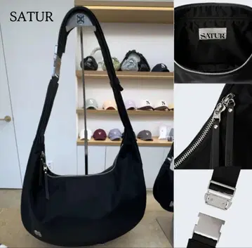 SATUR Metal Logo Hobo Bag