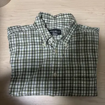 Eddie Bauer 에디 바우어 반팔 셔츠 체크 남성용 L