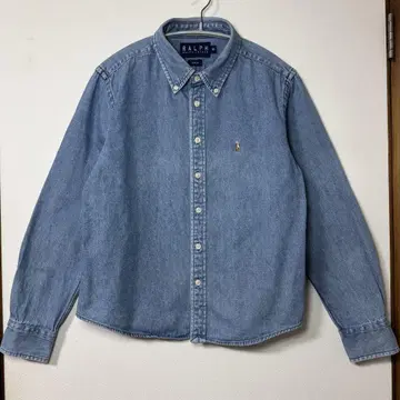 새상품급 Ralph Lauren 랄프 로렌 데님 셔츠 긴팔 블루