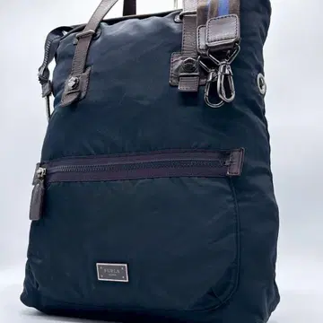레어 FURLA UOMO 2way 토트백 숄더 크로스백 네이비