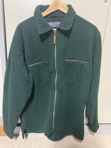 Lands' End 플리스 재킷 34-36 다크 그린