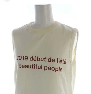 beautiful people 슬리브리스 T셔츠 아이보리