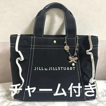 JILL by JILLSTUART 프릴 토트 소 블랙 질바이
